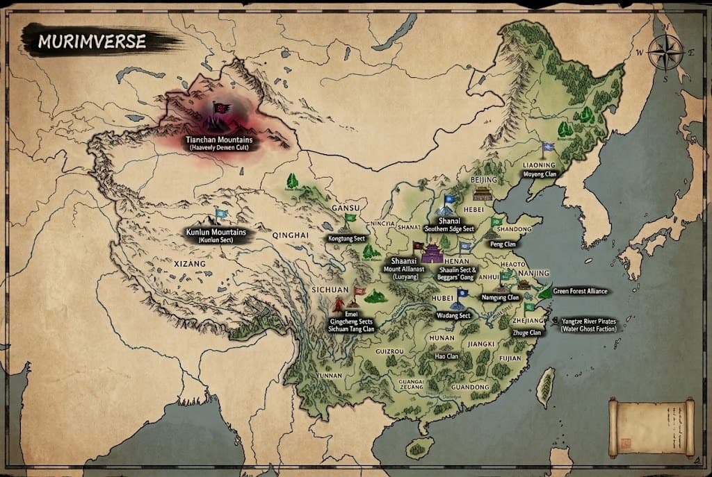Universal Murim Manhwa Tactical Map